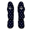 White Blue Swallow Print Pattern Muay Thai Shin Guards-grizzshop