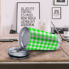 White Buffalo Check And UFO Green Print Pattern Tumbler-grizzshop