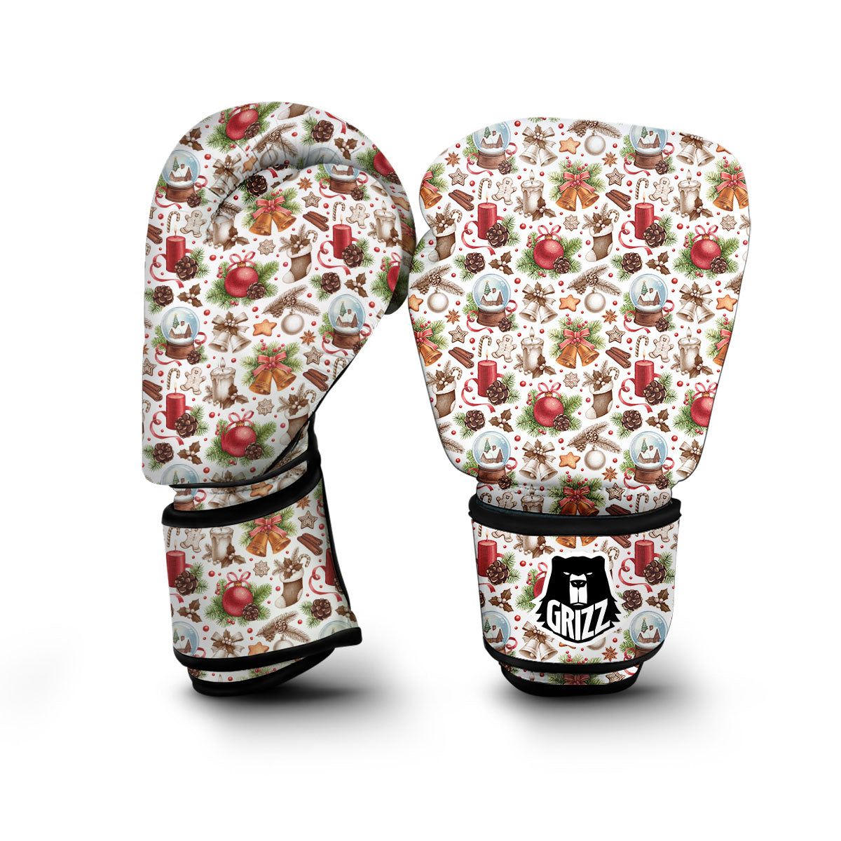 White Christmas Boxing Gloves-grizzshop