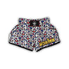 White Colorful Leopard Muay Thai Boxing Shorts-grizzshop