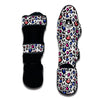 White Colorful Leopard Muay Thai Shin Guards-grizzshop