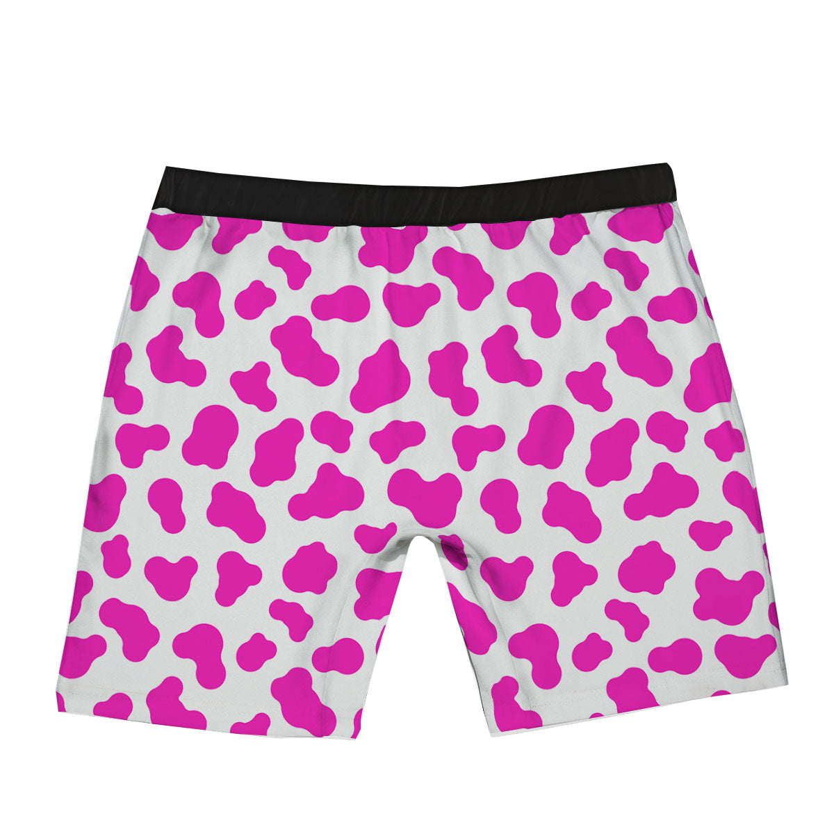 White Cow And Hot Pink Print Boxer Briefs-grizzshop