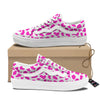 White Cow And Hot Pink Print Skate Shoes-grizzshop