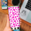 White Cow And Hot Pink Print Tumbler-grizzshop