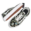 White Cranes Japanese Black Print Pattern Skate Shoes-grizzshop