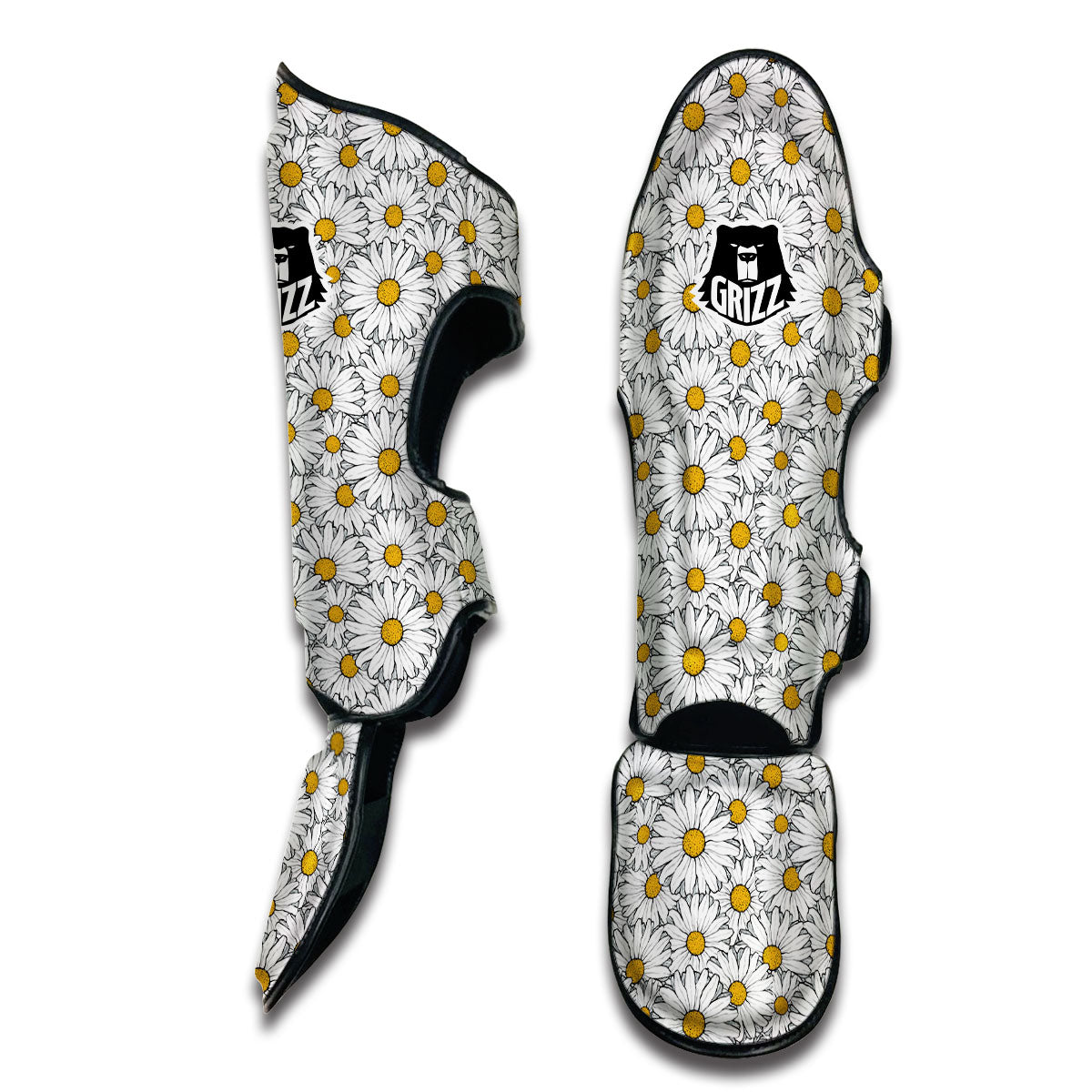 White Daisy Muay Thai Shin Guards-grizzshop