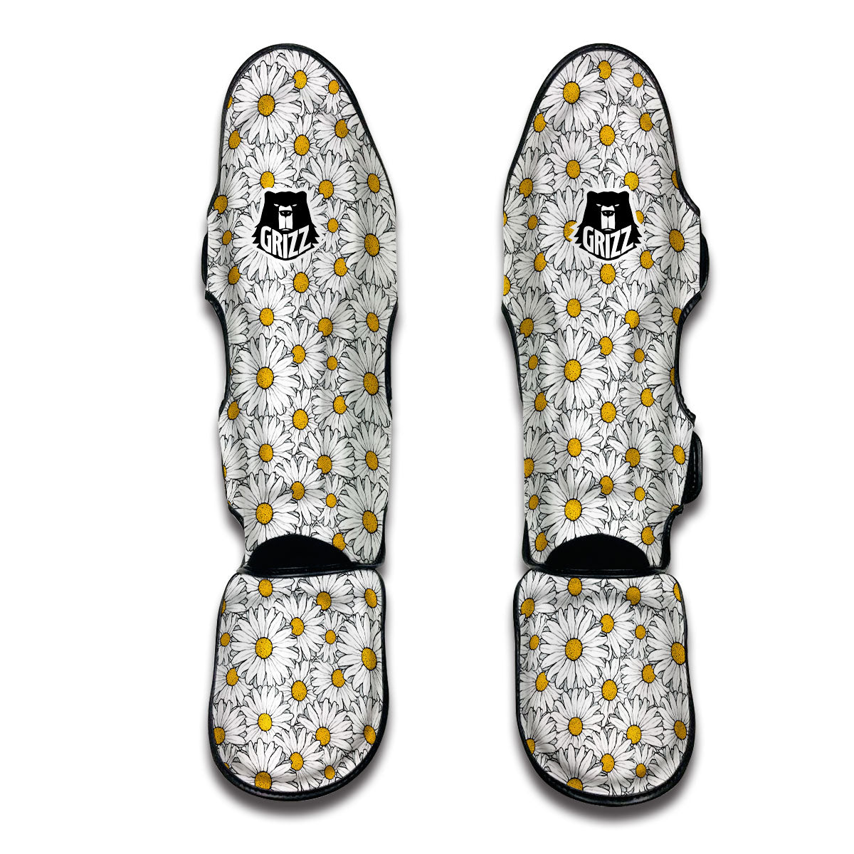 White Daisy Muay Thai Shin Guards-grizzshop