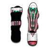 White Dashiki Muay Thai Shin Guards-grizzshop