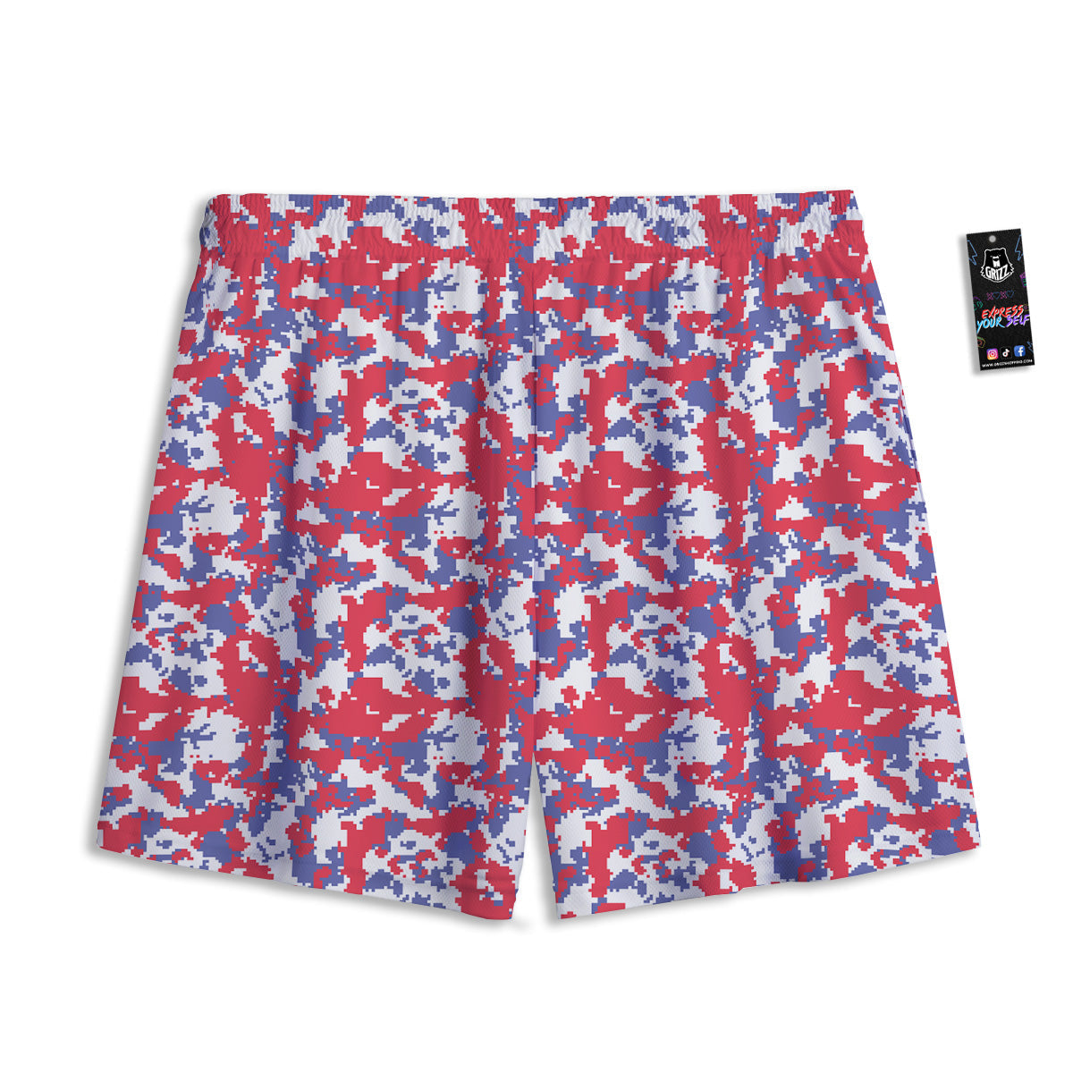 Wave Surfing Deep Sea Print Pattern Mesh Shorts