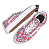 White Digital Camo And Blue Red Print Skate Shoes-grizzshop