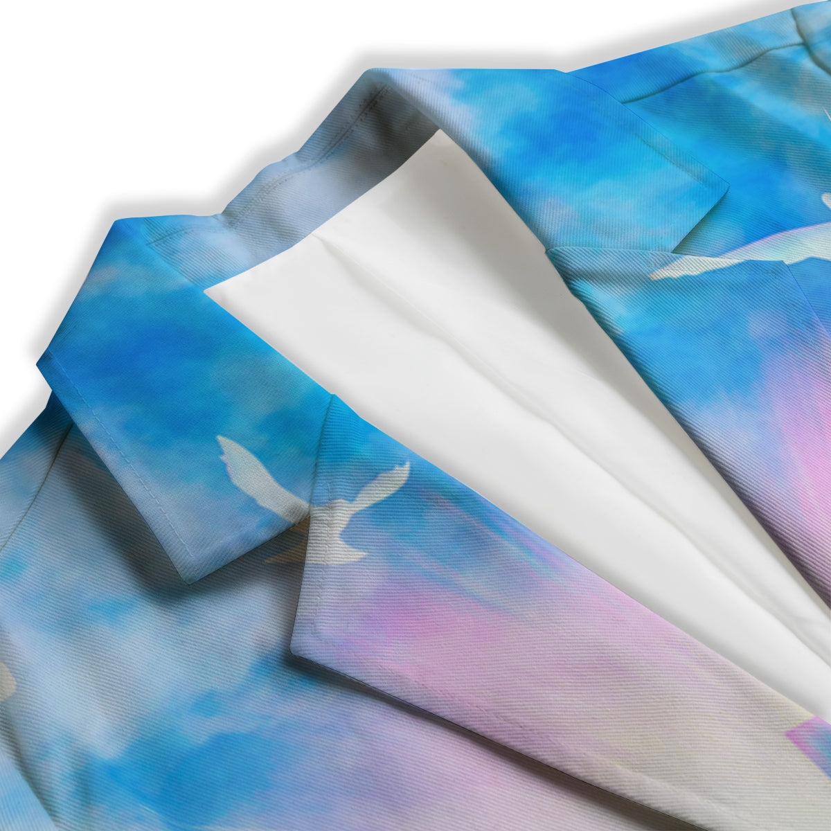 White Doves And Christian Cross Print Women's Blazer-grizzshop