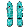 White Easter Egg Blue Print Pattern Muay Thai Shin Guards-grizzshop