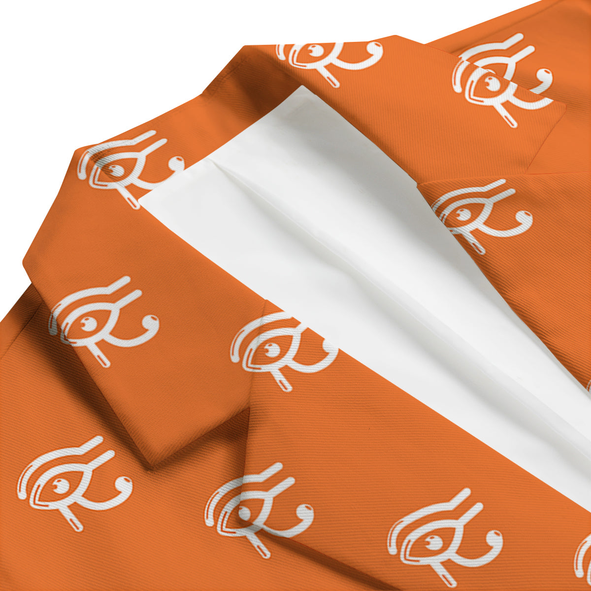 White Eye of Horus And Orange Print Pattern Men's Blazer-grizzshop