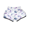 White Fairy Pattern Print Muay Thai Boxing Shorts-grizzshop