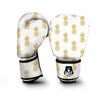 White Gold Pineapple Print Boxing Gloves-grizzshop