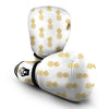 White Gold Pineapple Print Boxing Gloves-grizzshop