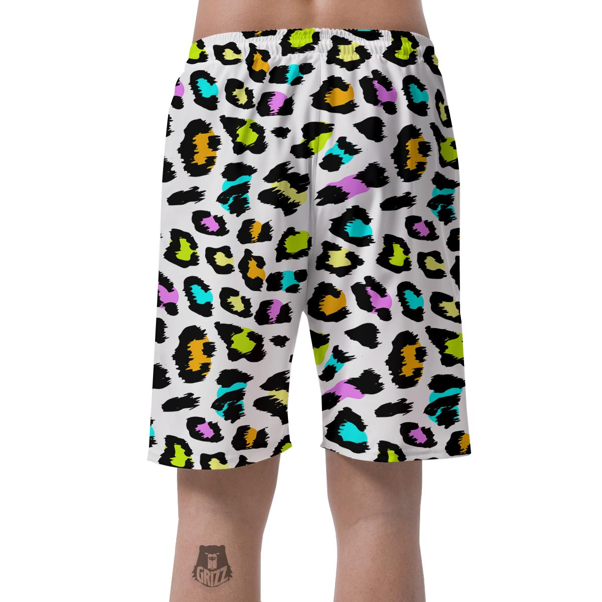 White Leopard Men's Shorts-grizzshop