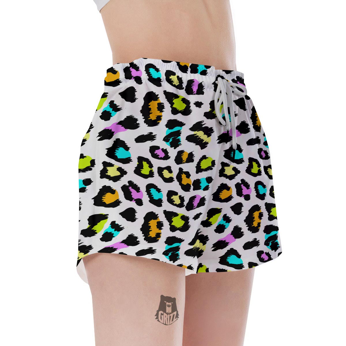 White Leopard Women's Shorts-grizzshop