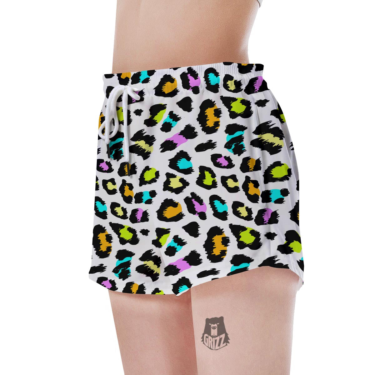 White Leopard Women's Shorts-grizzshop