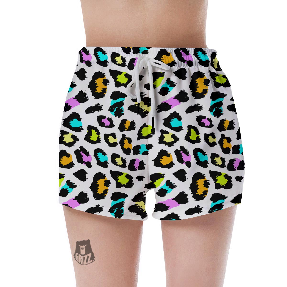 White Leopard Women's Shorts-grizzshop