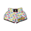 White Macaron Muay Thai Boxing Shorts-grizzshop