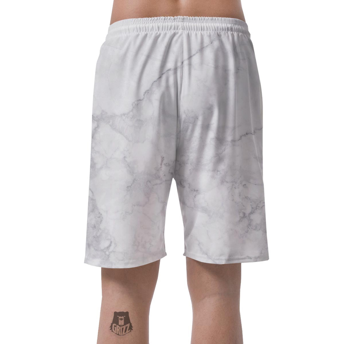 White Marble Men's Shorts-grizzshop