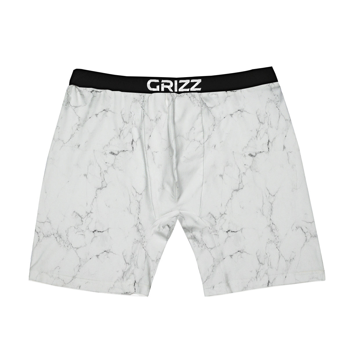 White Marble Pattern Boxer Briefs-grizzshop