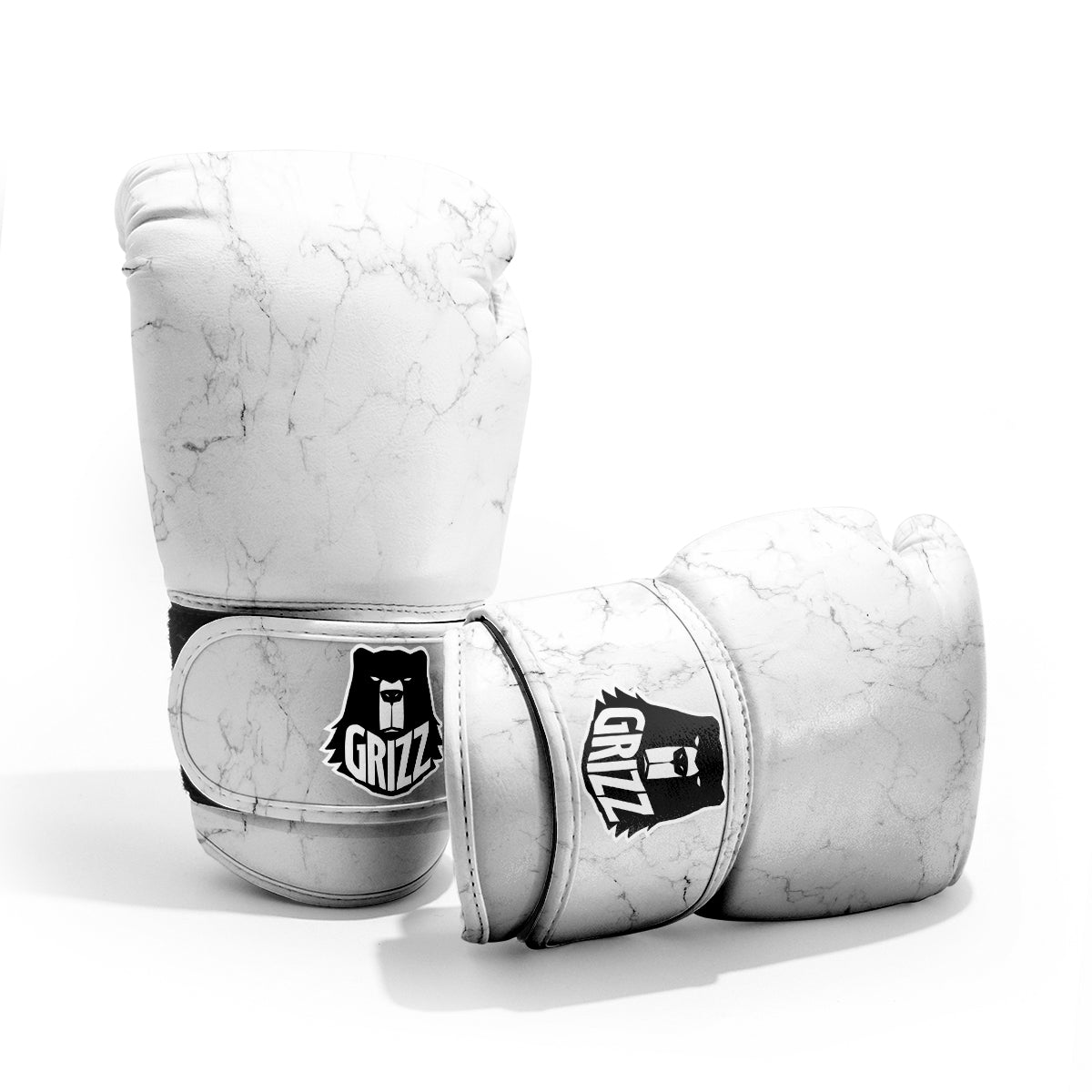 White Marble Pattern Sparring Gloves-grizzshop