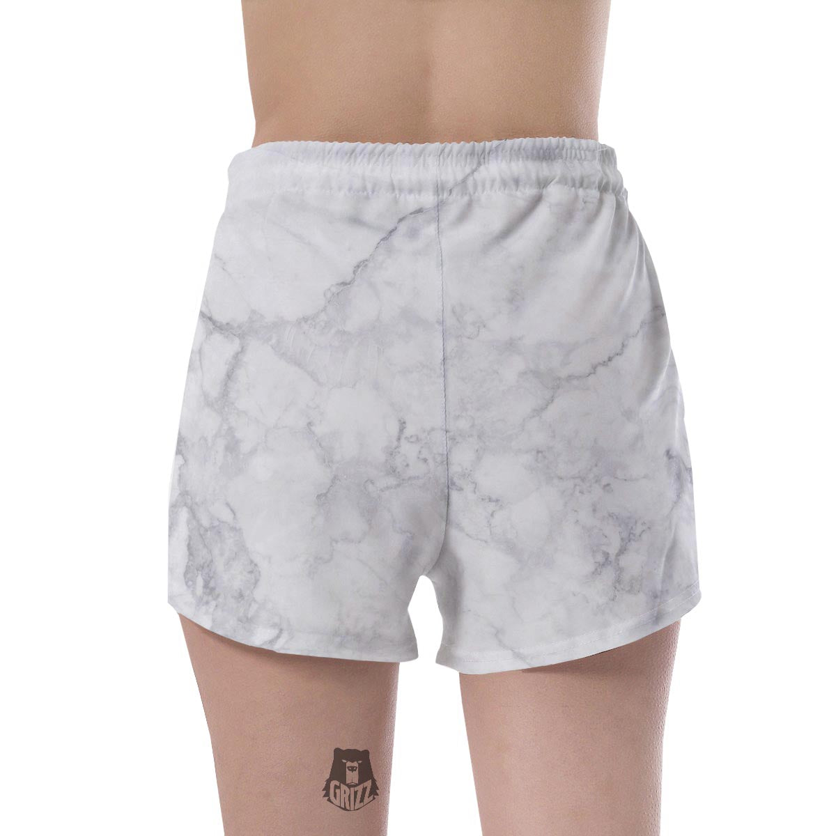 White Marble Women's Shorts-grizzshop