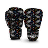 White Moth Hand Drawn Print Pattern Boxing Gloves-grizzshop