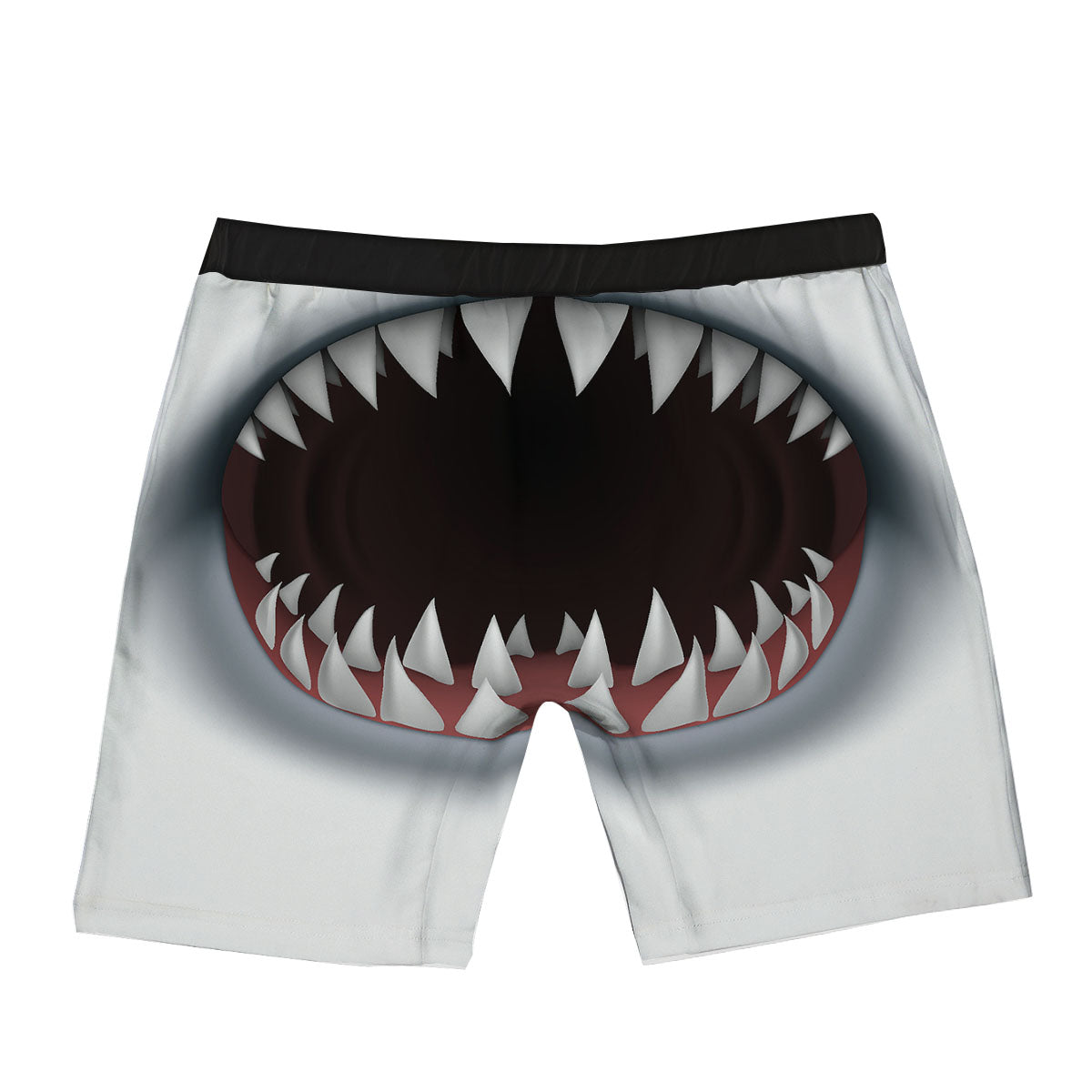 White Shark Open Mouth Print Boxer Briefs-grizzshop