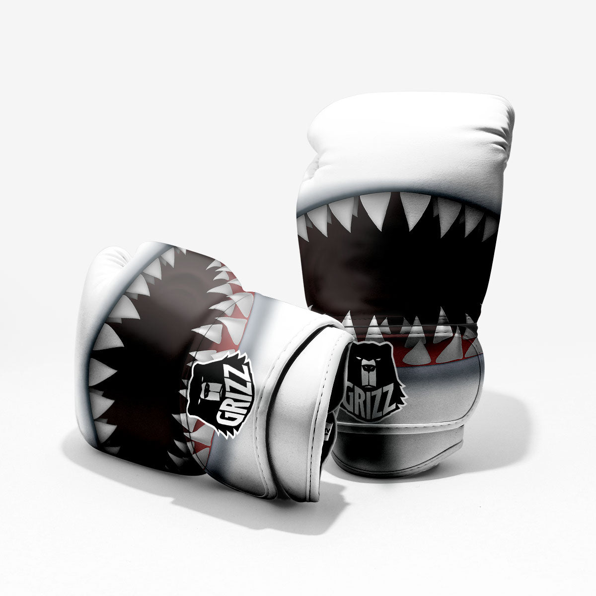 White Shark Open Mouth Print Pro Boxing Glove