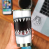 White Shark Open Mouth Print Tumbler-grizzshop