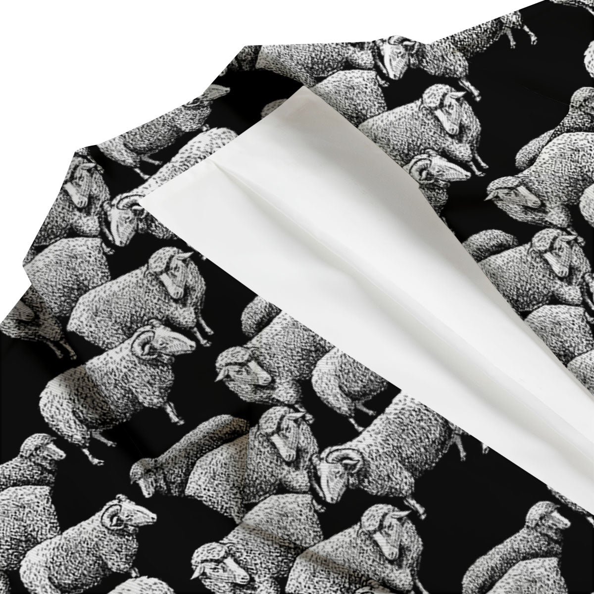 White Sheep And Black Print Pattern Men's Blazer-grizzshop
