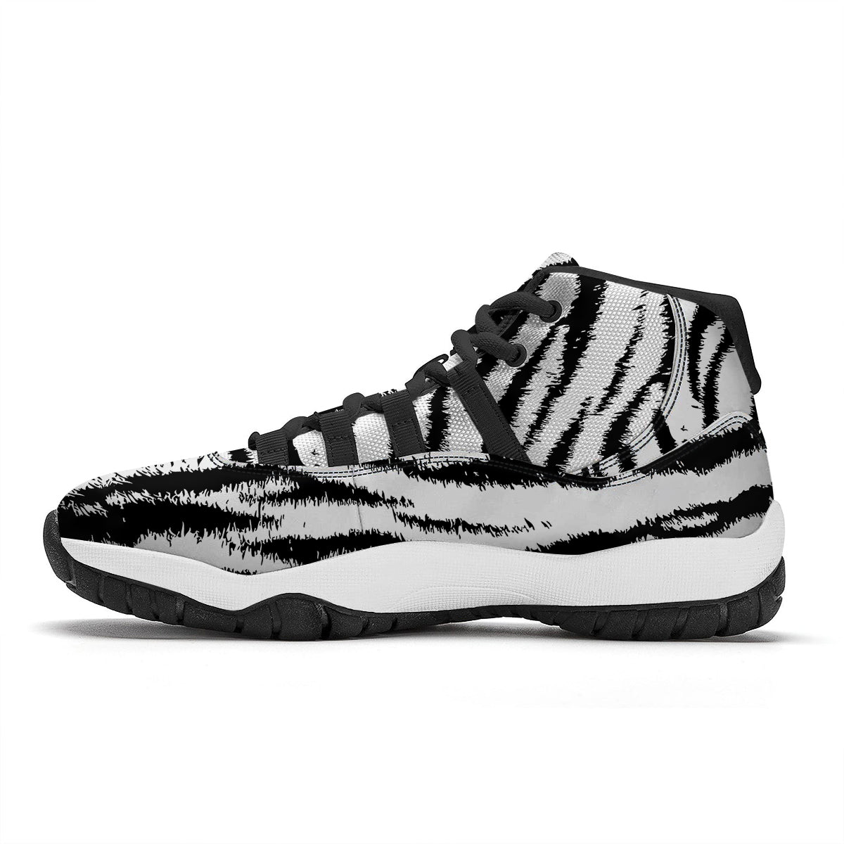 White Tiger Black Bball Shoes-grizzshop