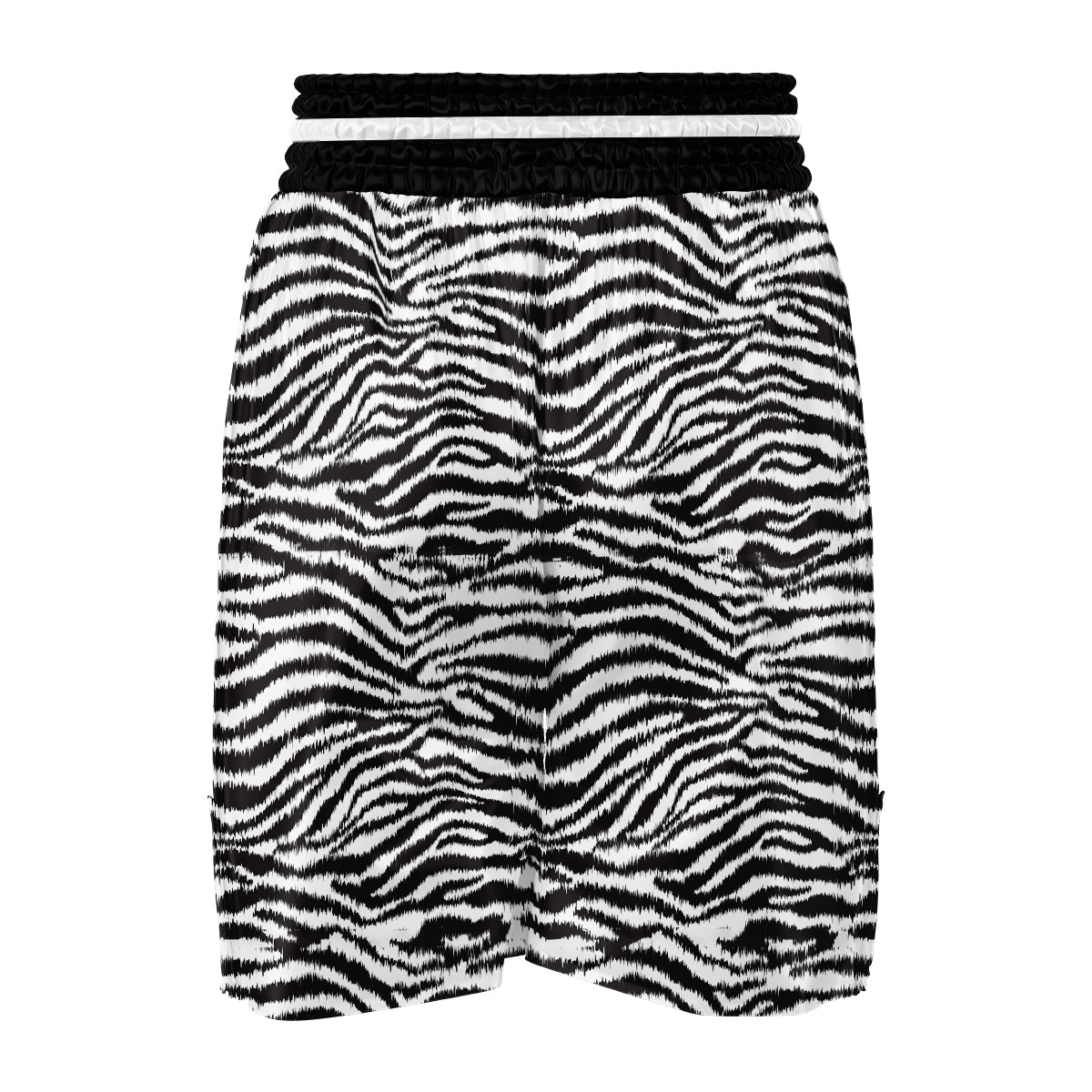 White Tiger Pattern Print Boxing Shorts-grizzshop