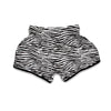 White Tiger Pattern Print Muay Thai Boxing Shorts-grizzshop