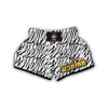 White Tiger Skin Print Muay Thai Boxing Shorts-grizzshop