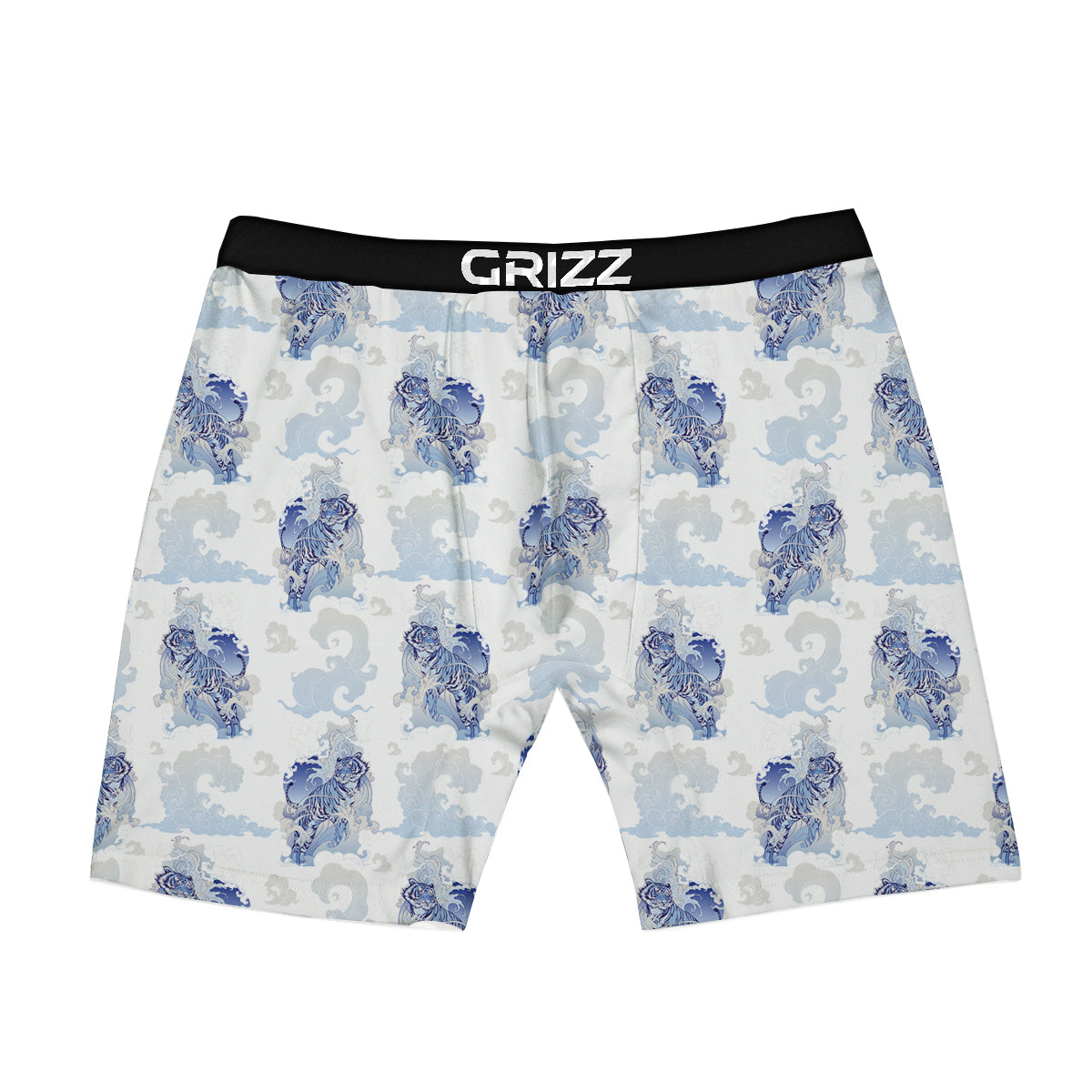 White Tiger Tattoo Japanese Print Pattern Boxer Briefs-grizzshop