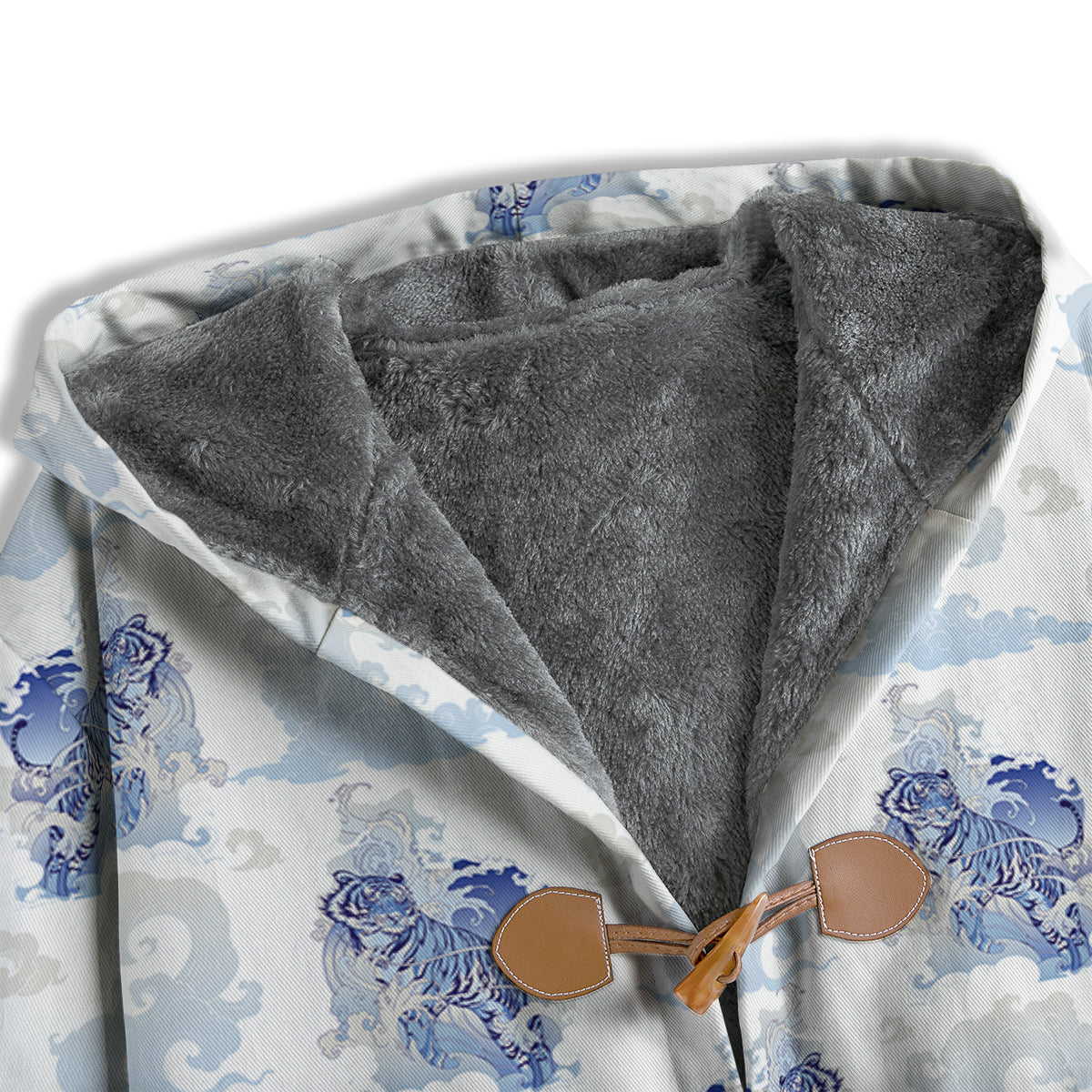White Tiger Tattoo Japanese Print Pattern Men's Windbreaker Jacket-grizzshop
