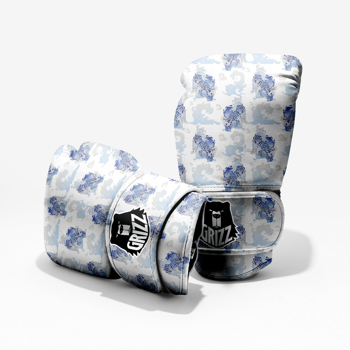 White Tiger Tattoo Japanese Print Pattern Pro Boxing Glove