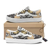 White Tiger With Sunglasses Print Pattern Skate Shoes-grizzshop