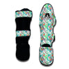 White Tropical Peacock Muay Thai Shin Guards-grizzshop