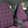 White USA Plaid And Blue Red Print Car Seat Covers-grizzshop