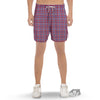 White USA Plaid And Blue Red Print Men's Gym Shorts-grizzshop