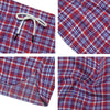 White USA Plaid And Blue Red Print Men's Running Shorts-grizzshop