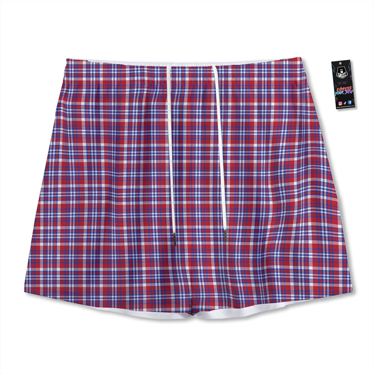 Western Damask Dark Brown Print Mesh Shorts
