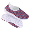 White USA Plaid And Blue Red Print Nurse Shoes-grizzshop