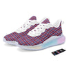 White USA Plaid And Blue Red Print Running Sneakers-grizzshop