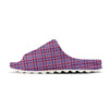 White USA Plaid And Blue Red Print Sandals-grizzshop